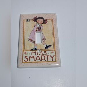 Mary Engelbreit "Miss Smarty" Ceramic Light Switch Plate - Vintage Home Decor